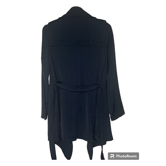 Zara Basic Collection Open Front Drape Long Sleeve Blue Cardigan Size XS USED - Picture 2 of 4